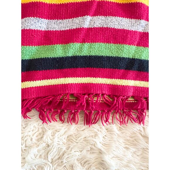 Hanna Andersson Christmas Holiday Hooded Tassel Sweater size 120 6/7 - Picture 8 of 10